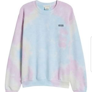 Treasure & Bond Voter pastel tie dye sweatshirt M